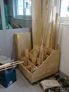Aufbewahrung Holzreste
