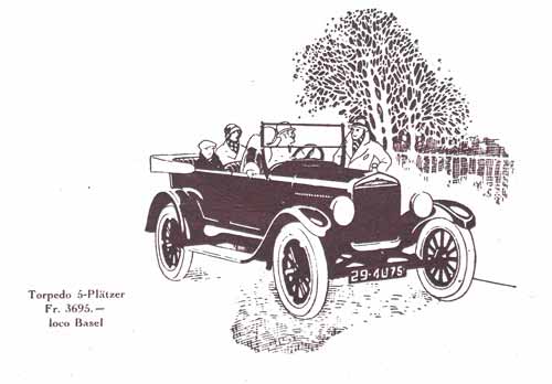 Schweizer Werbung Ford T 1926