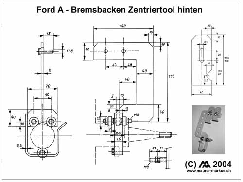 Bremsbacken Zentriertool