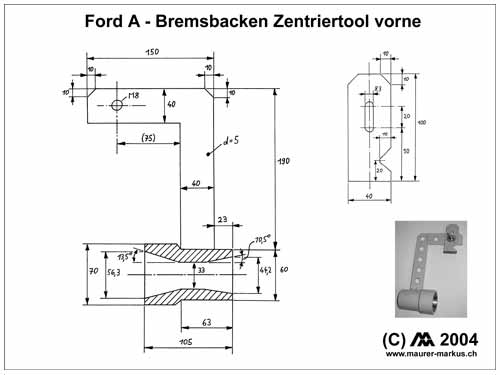 Bremsbacken Zentriertool